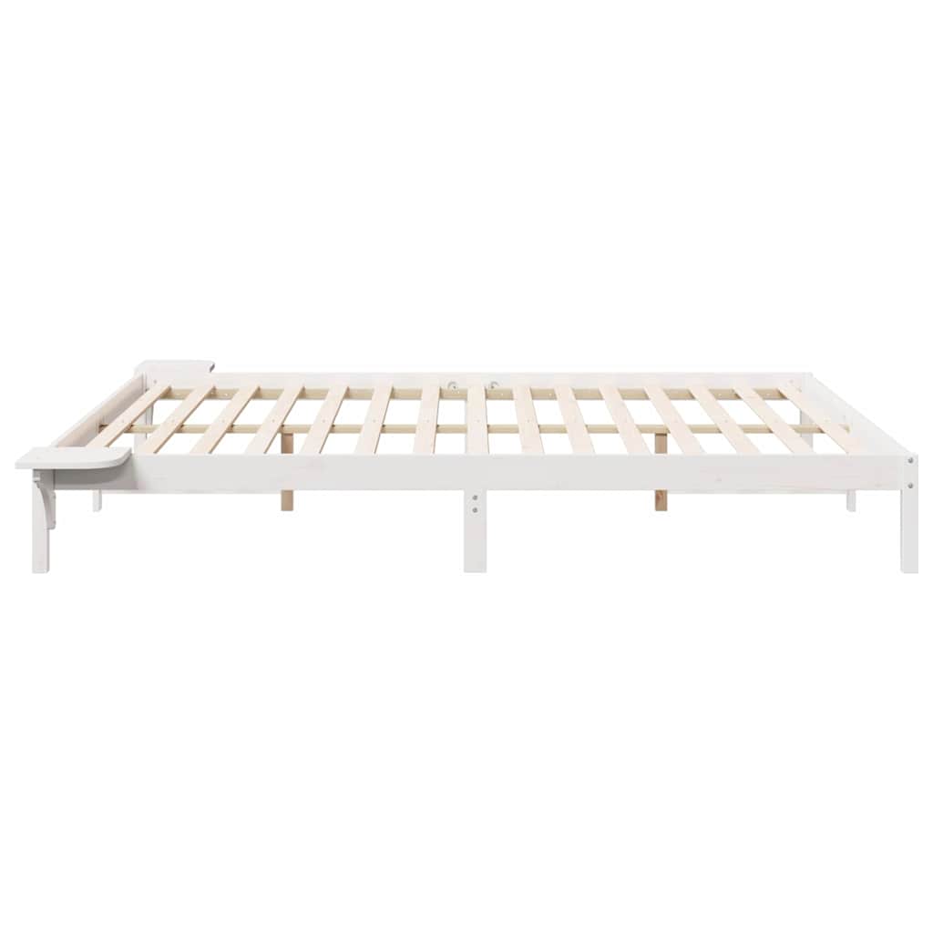 Cadre de lit avec tables de chevet Blanc 200 x 220 cm - XIOS
