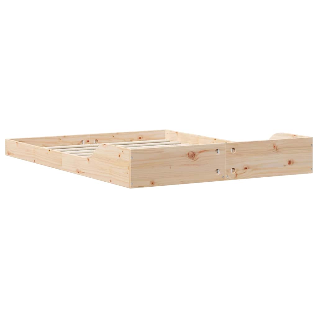Cadre de lit Marron 120 x 200 cm Bois massif en pin - XIOS