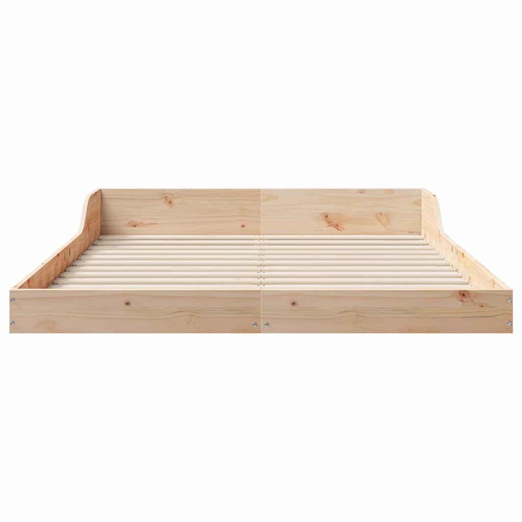 Cadre de lit Marron 120 x 200 cm Bois massif en pin - XIOS