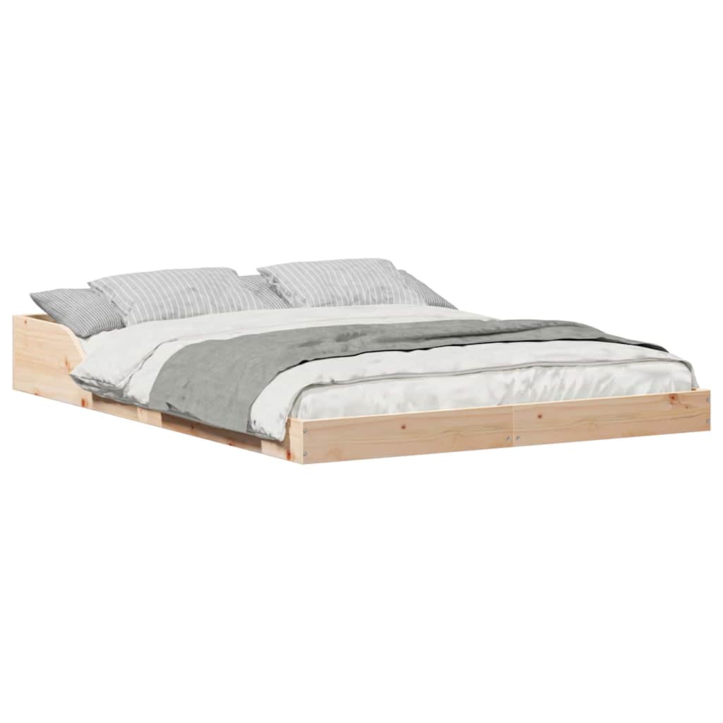 Cadre de lit Marron 120 x 200 cm Bois massif en pin - XIOS