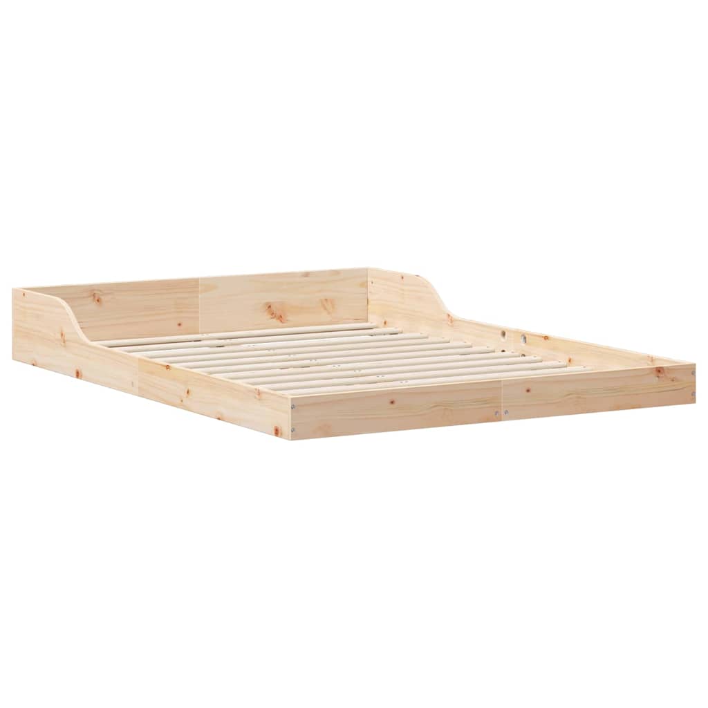 Cadre de lit Marron 120 x 190 cm Bois massif en pin