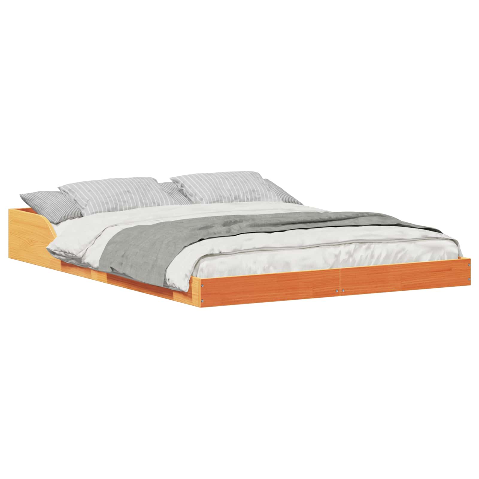 Cadre de lit Brun cire 120 x 190 cm Pin massif - XIOS