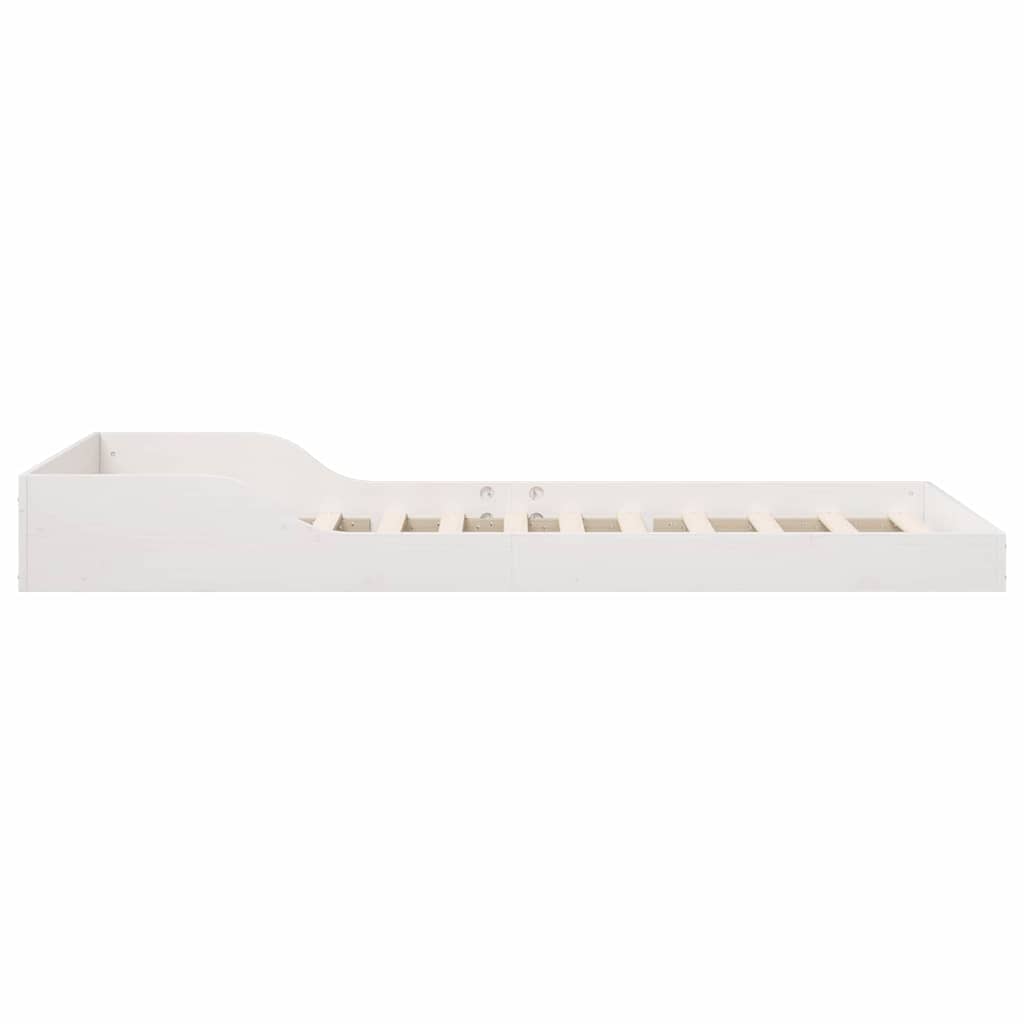 Cadre de lit Blanc 75 x 190 cm Bois massif en pin - XIOS