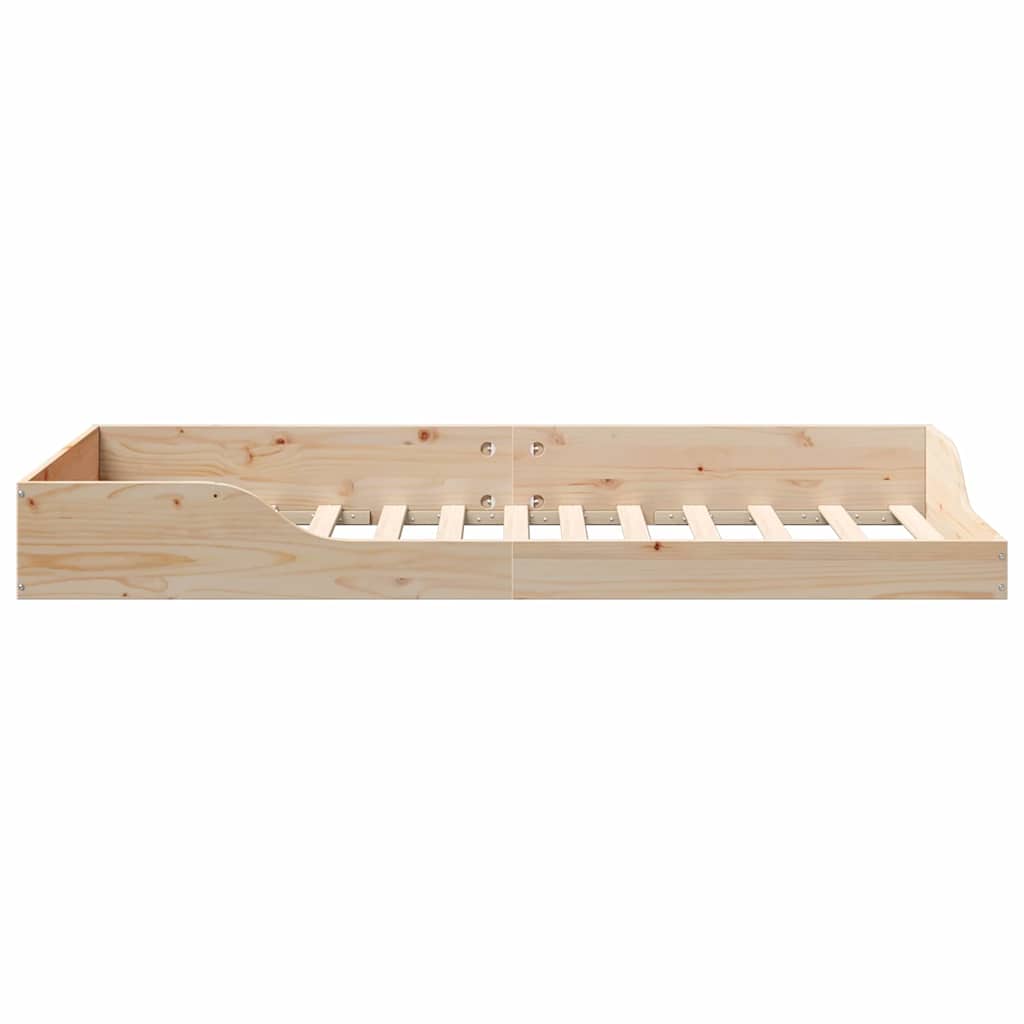 Cadre de lit surélevé Marron 80 x 200 cm Bois massif en pin - XIOS