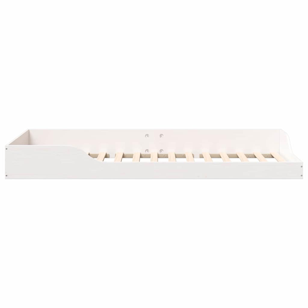 Cadre de lit surélevé Blanc 80 x 210 cm Bois massif en pin - XIOS