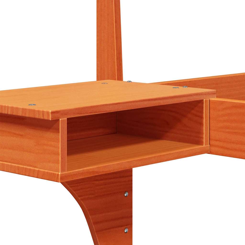 Cadre de lit avec tables de chevet avec tête de lit Marron cire - XIOS