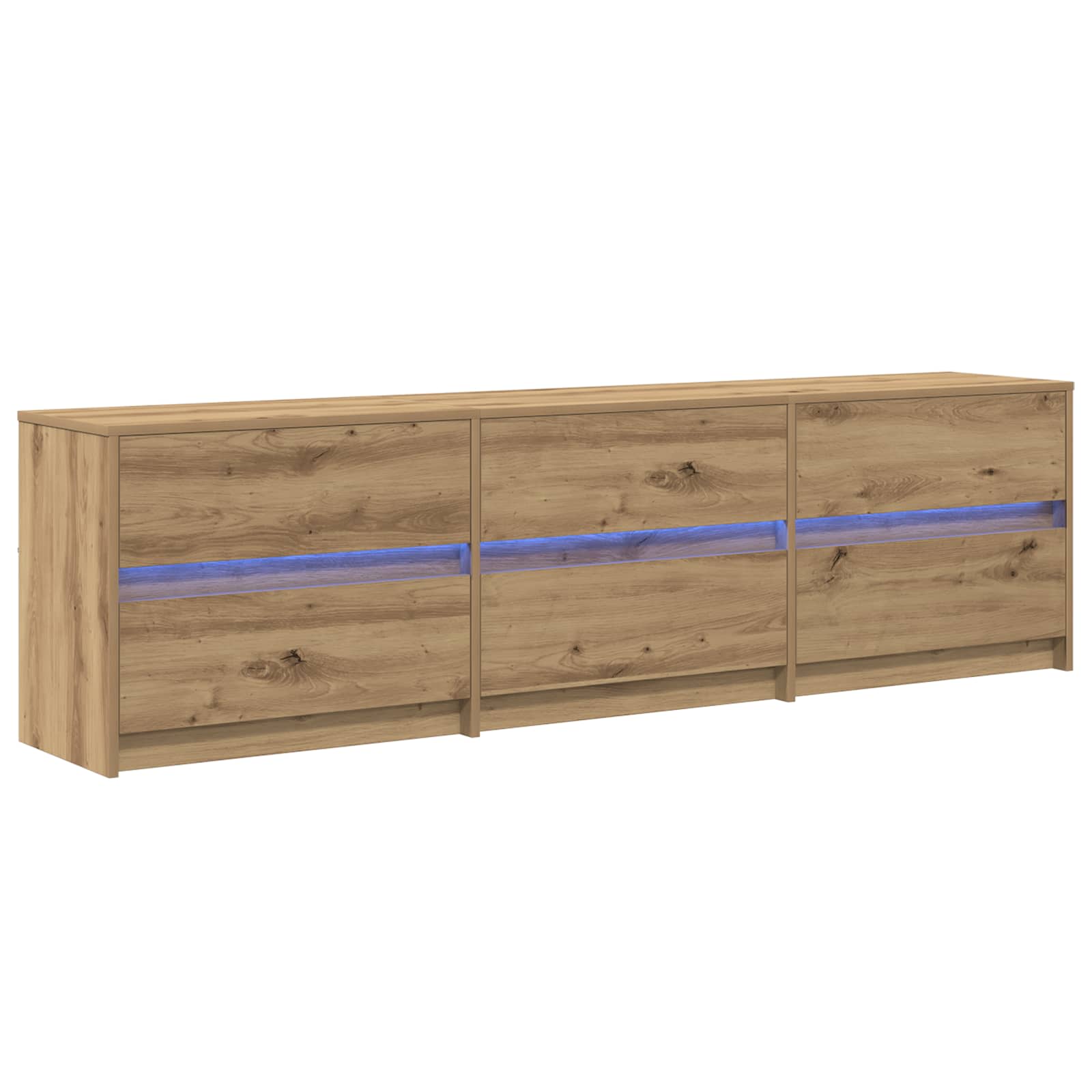 Unites TV 2 pc Chêne artisanal Bois d'ingénierie