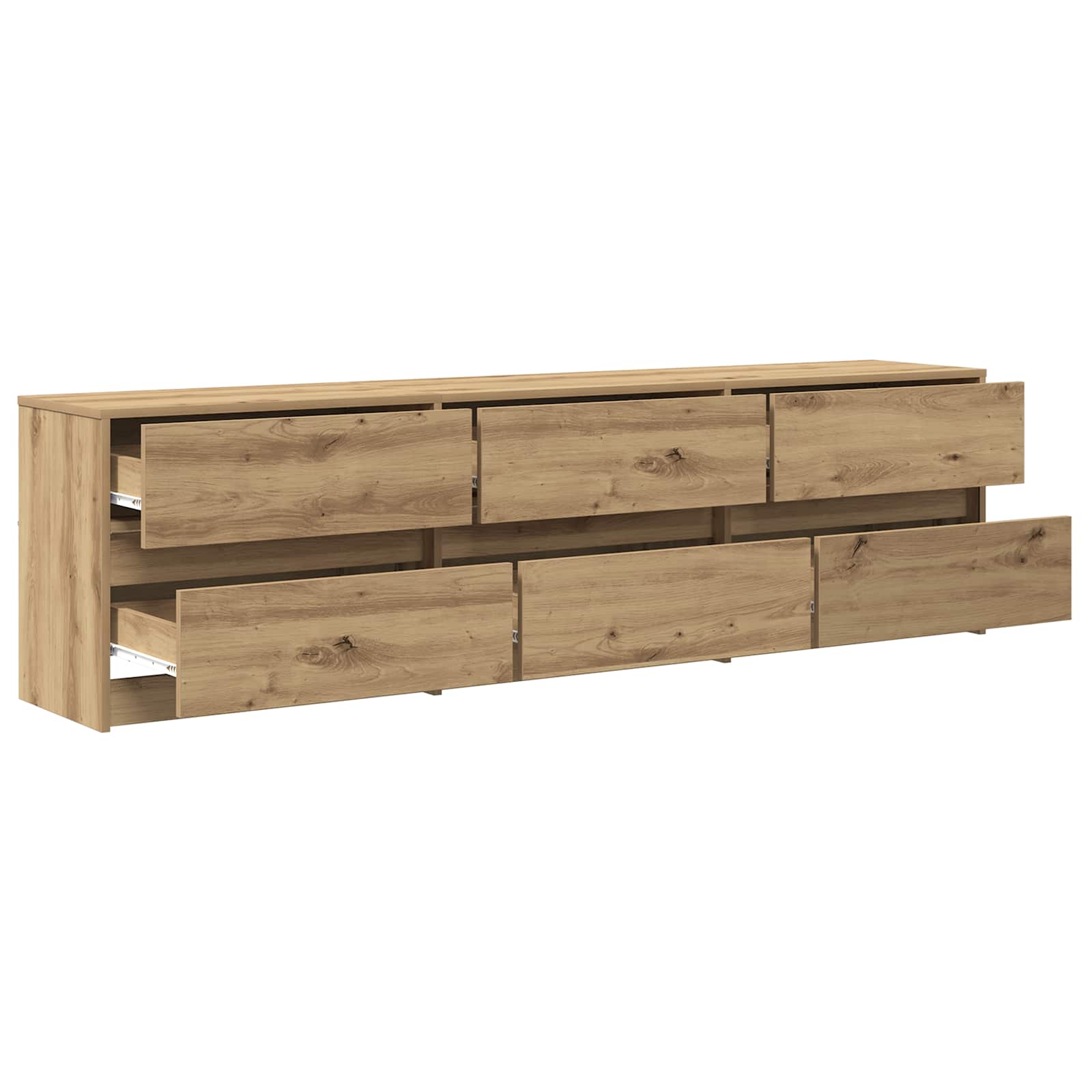 Unites TV 2 pc Chêne artisanal Bois d'ingénierie