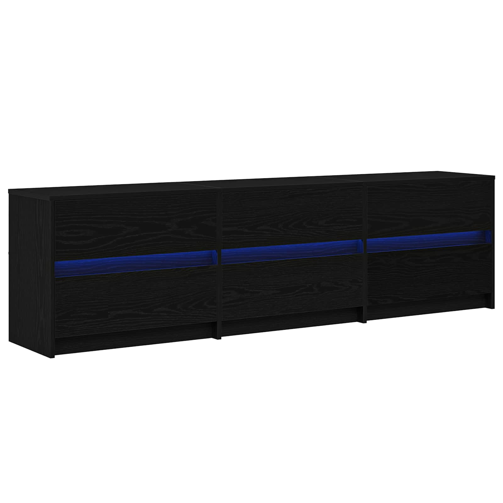 Unites TV 2 pcs Chêne noir 180 x 34 x 50 cm Bois d'ingénierie - XIOS