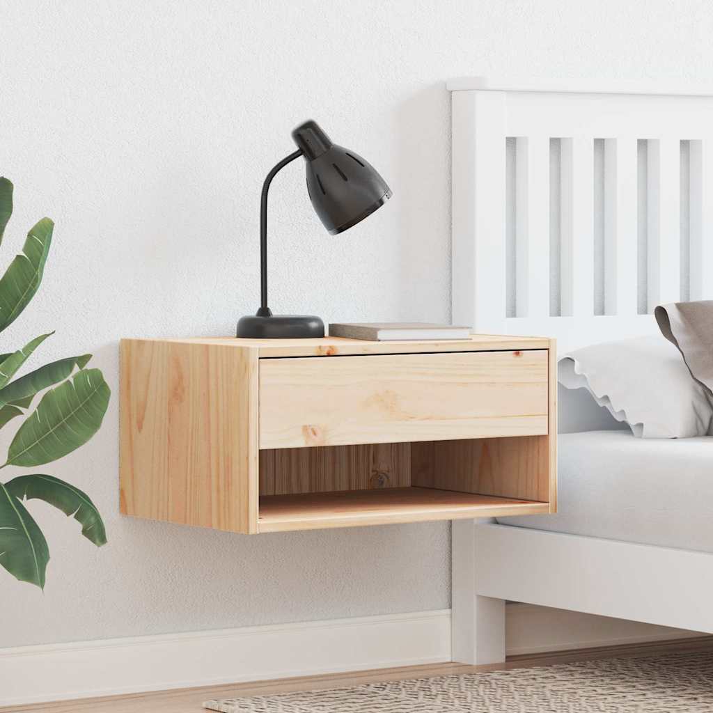 Table de chevet Marron 50 x 32,5 x 24 cm Bois massif en pin - XIOS