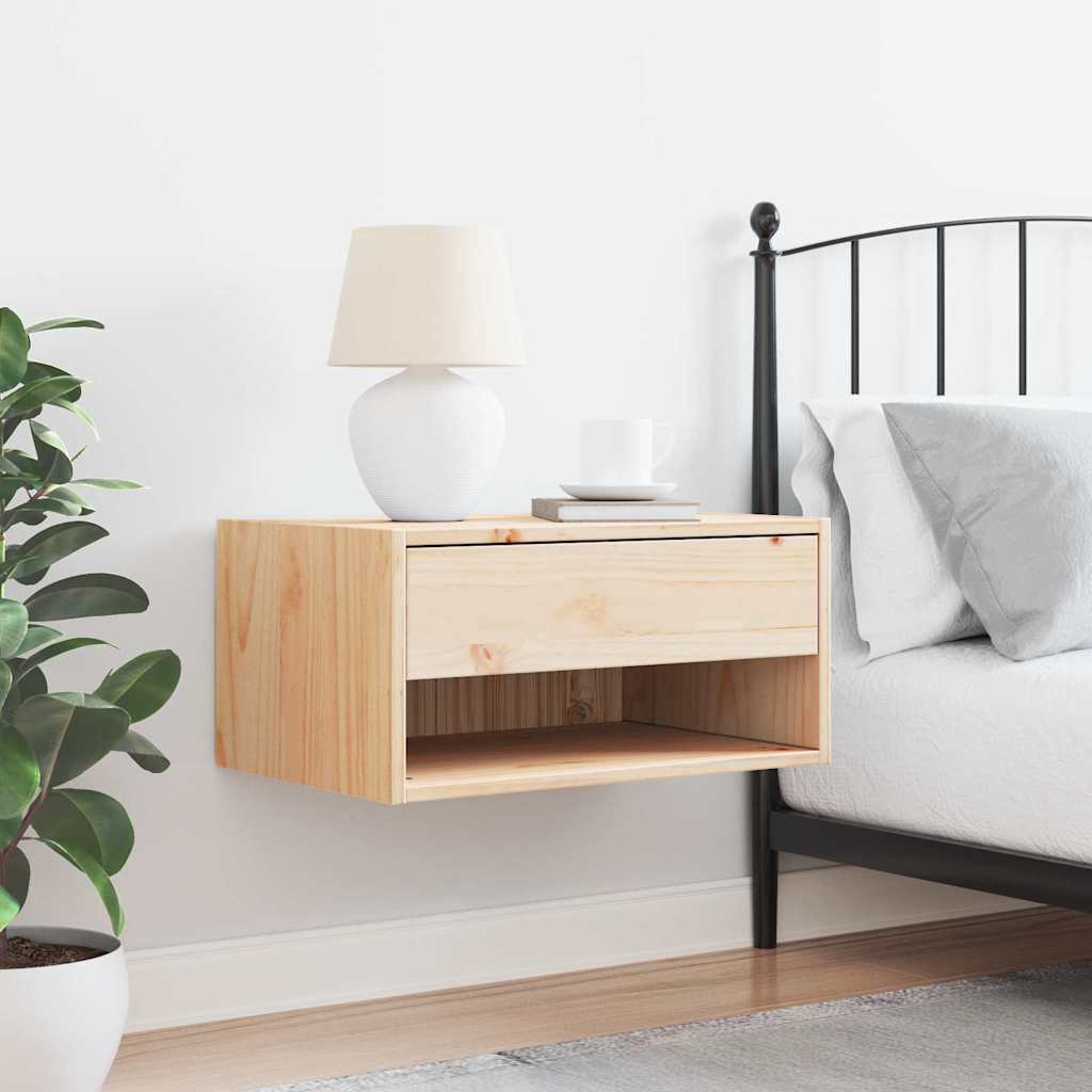 Table de chevet Marron 50 x 32,5 x 24 cm Bois massif en pin - XIOS