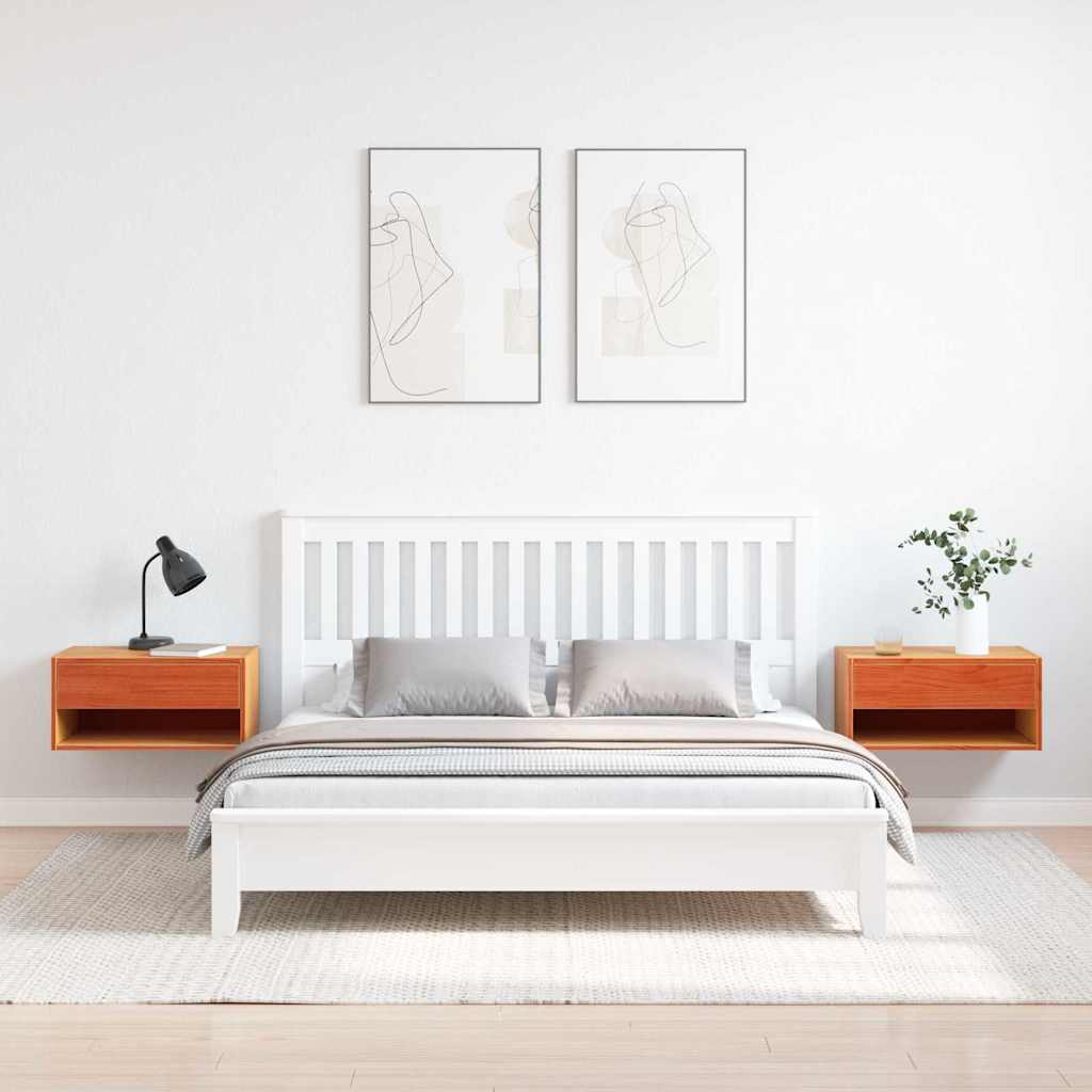 Table de chevet avec tiroir 2 pcs Brun cire 50 x 32,5 x 24 cm