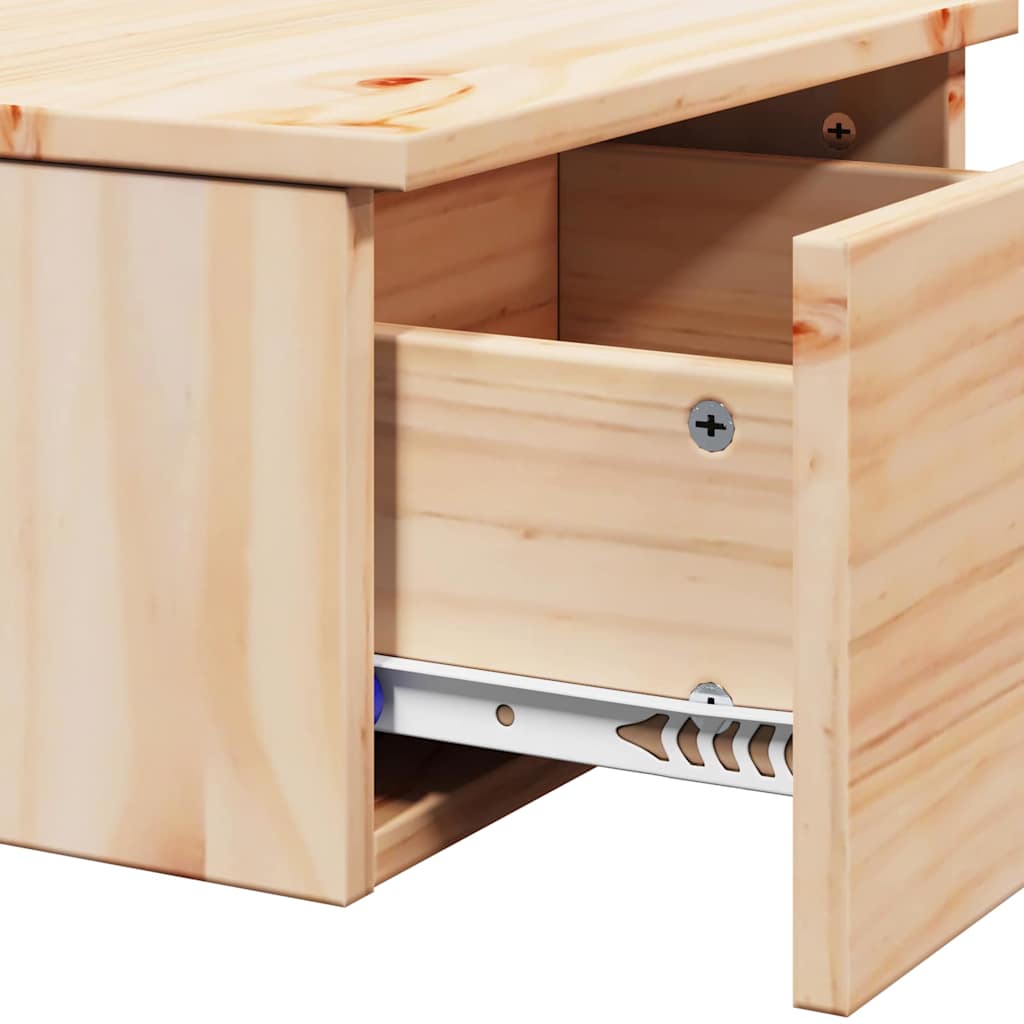 Table de chevet Marron 37 x 35 x 18,5 cm Bois massif en pin