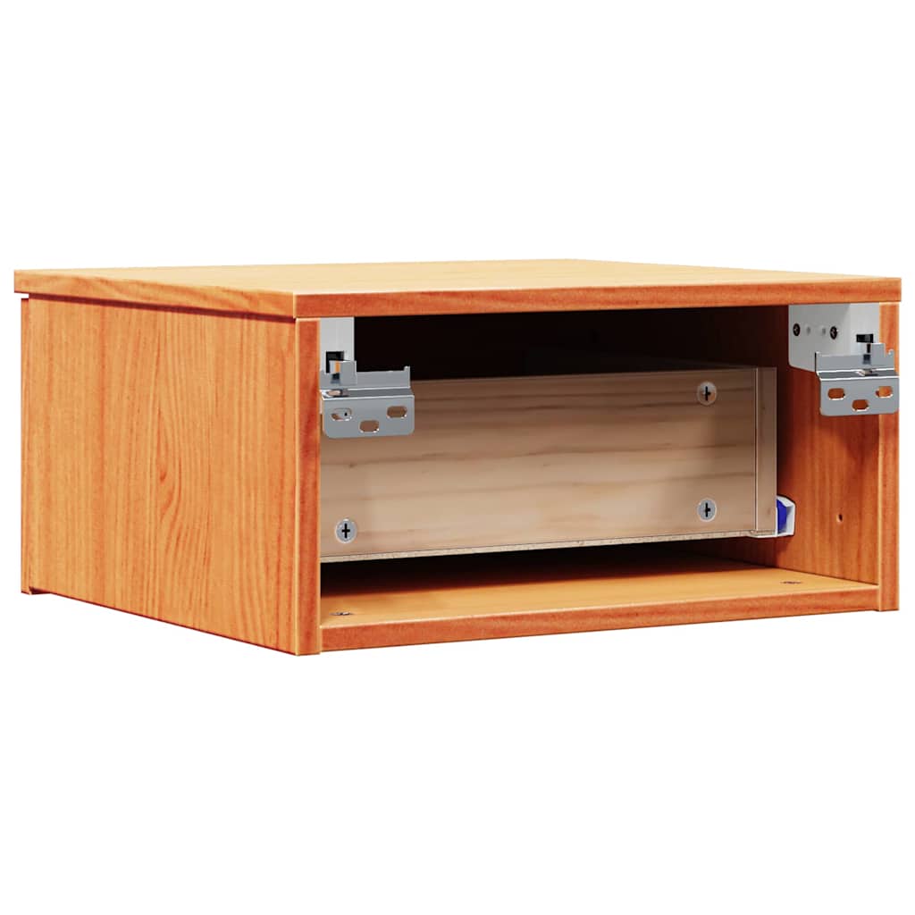 Table de chevet Brun cire 37 x 35 x 18,5 cm Bois massif en pin