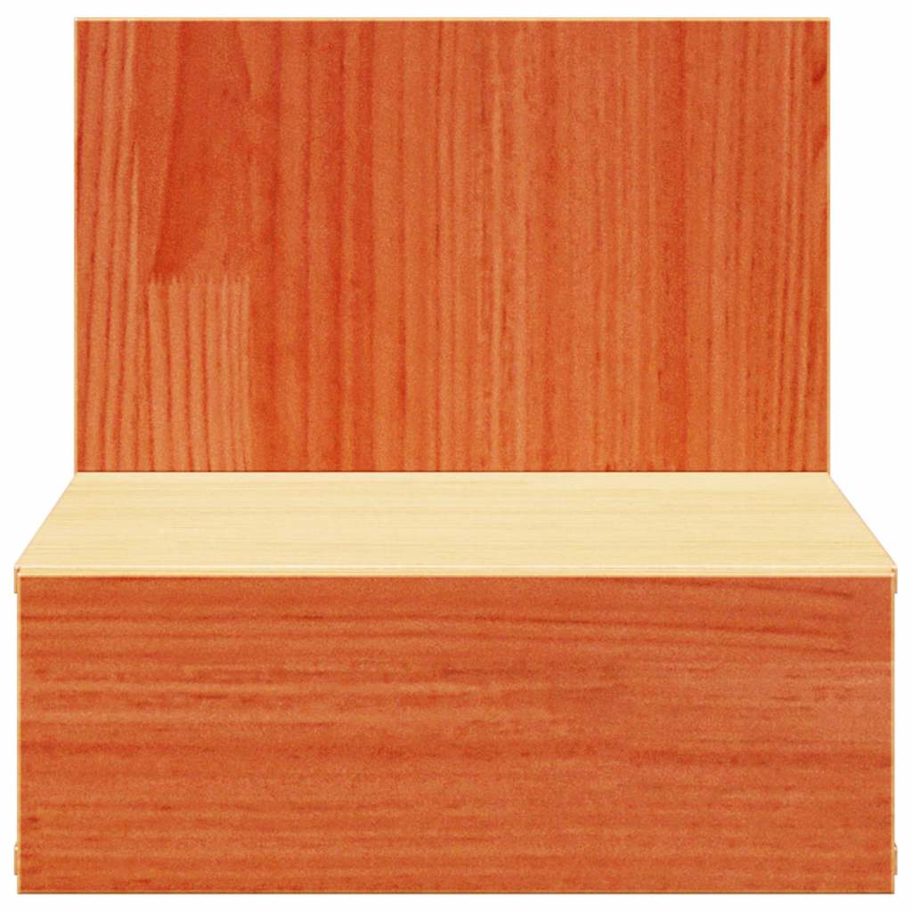 Table de chevet Brun cire 42 x 32,5 x 40 cm Bois massif en pin