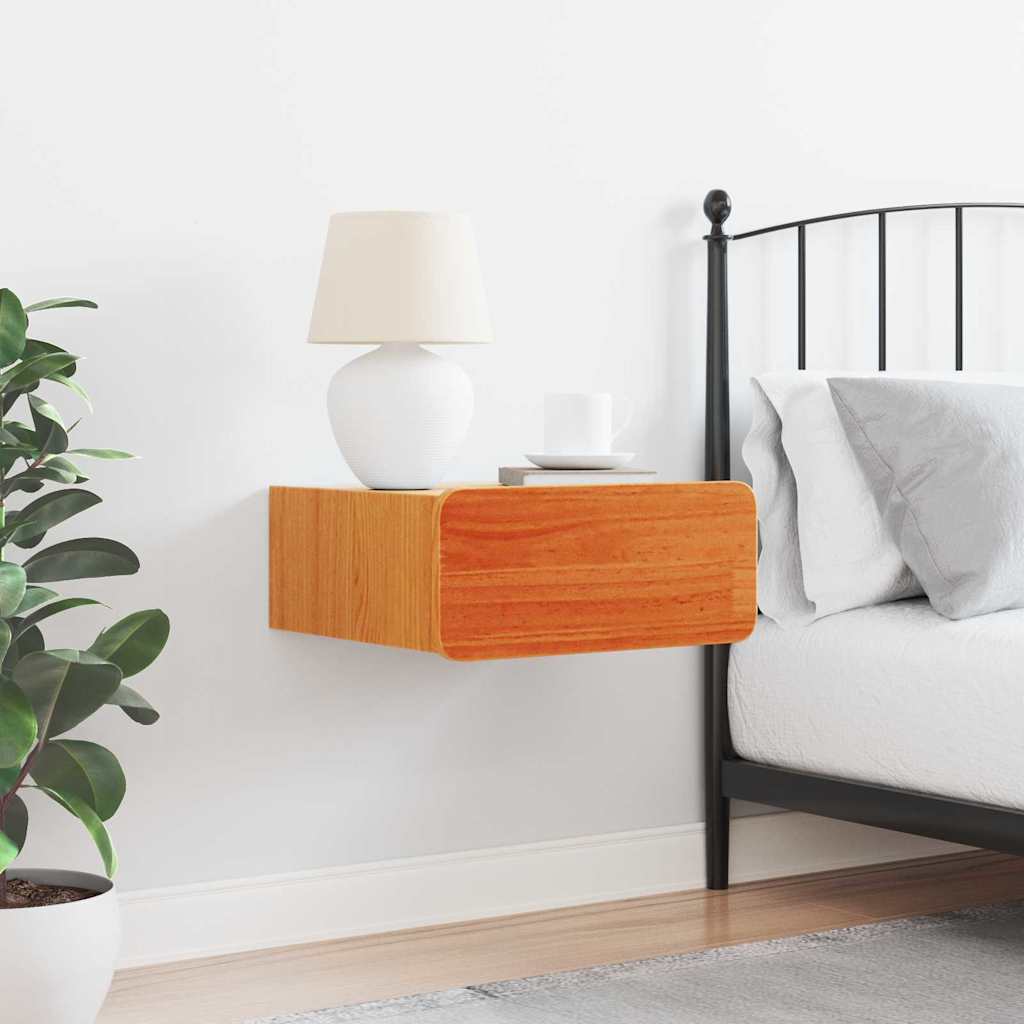 Table de chevet Brun cire 39 x 34 x 16,5 cm Bois massif en pin