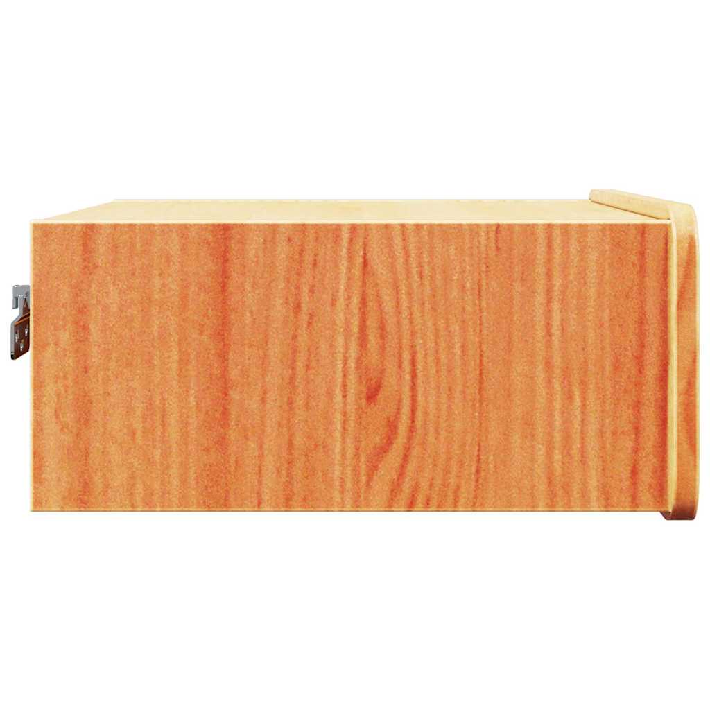 Table de chevet Brun cire 39 x 34 x 16,5 cm Bois massif en pin