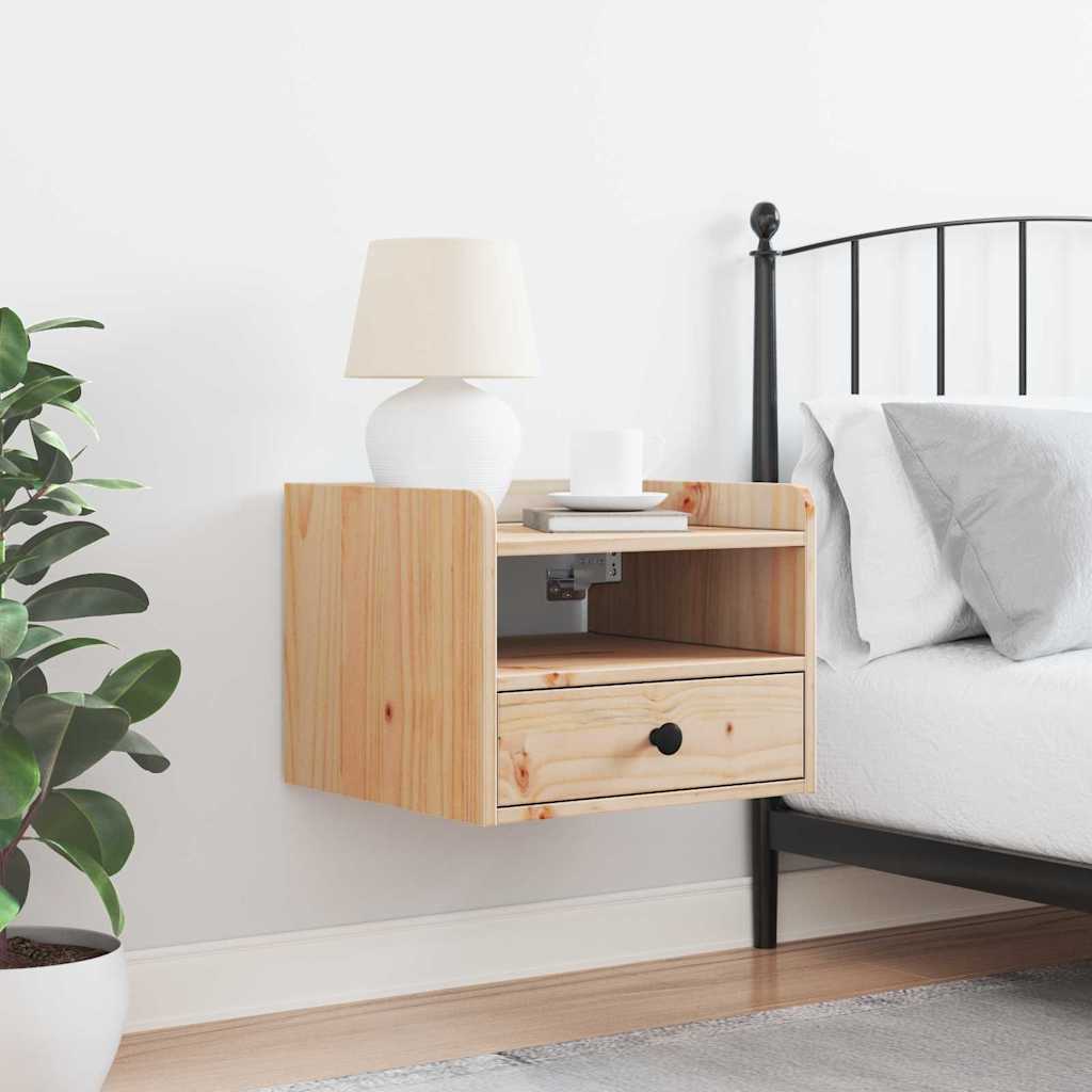 Table de chevet Marron 38 x 36 x 29,5 cm Bois massif en pin - XIOS