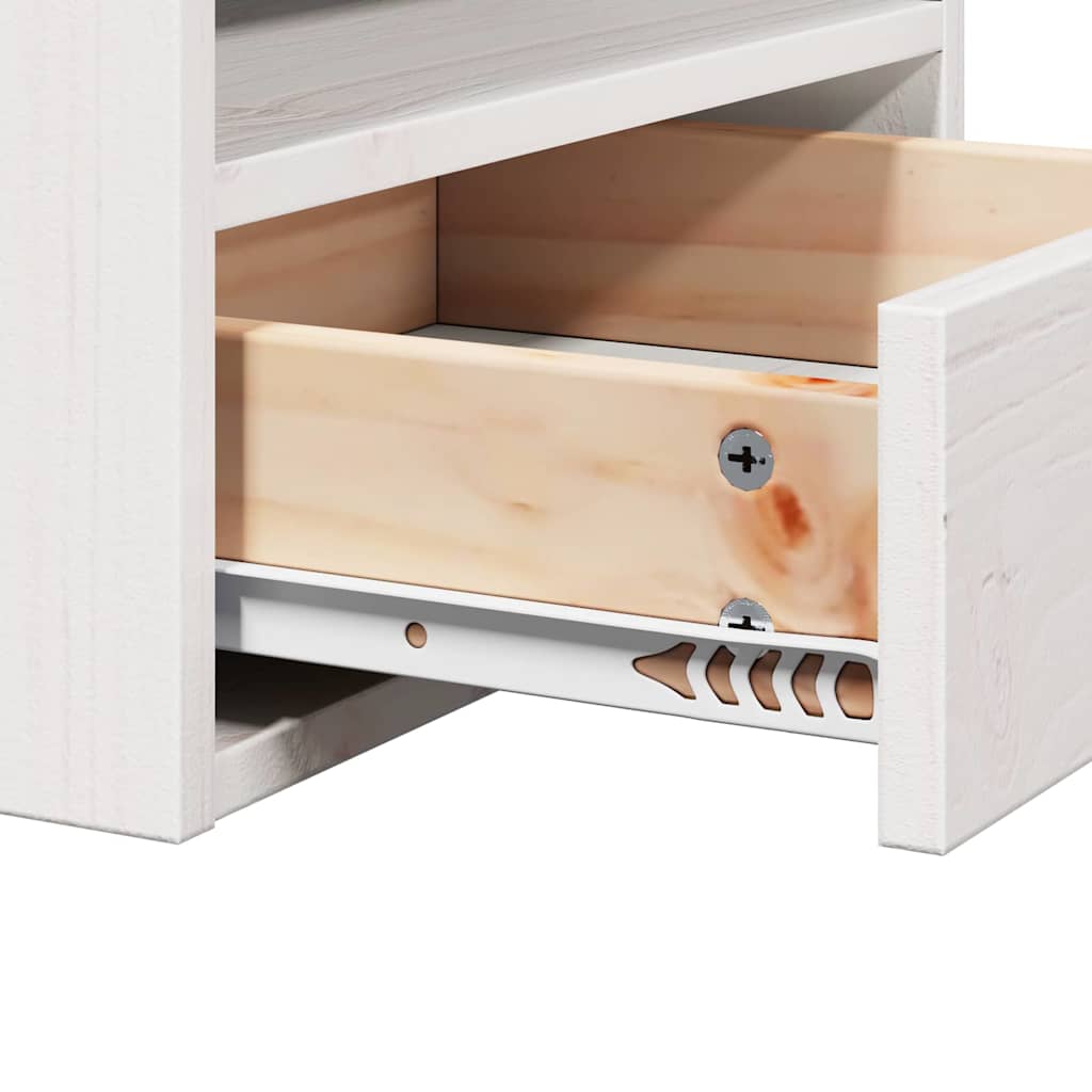 Table de chevet Blanc 38 x 36 x 29,5 cm Bois massif en pin - XIOS