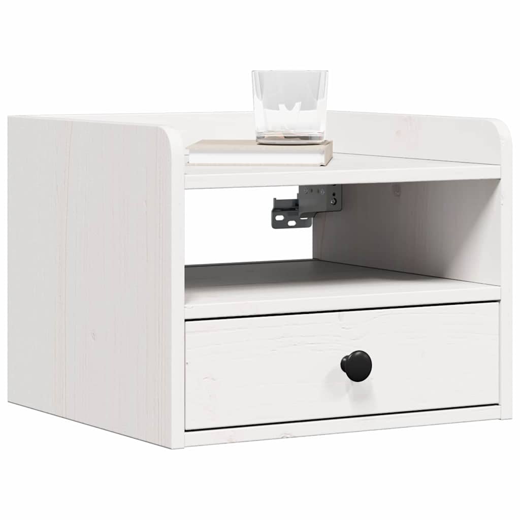 Table de chevet Blanc 38 x 36 x 29,5 cm Bois massif en pin - XIOS