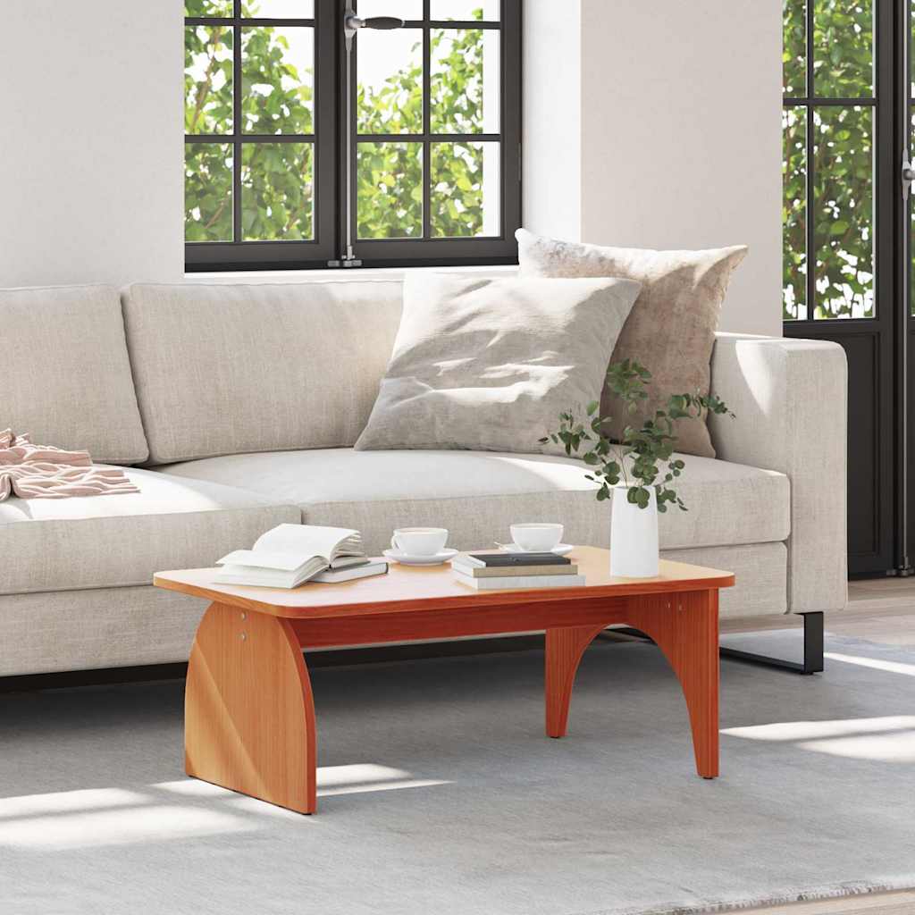Table basse Marron cire 80 x 50 x 31 cm Bois massif en pin - XIOS