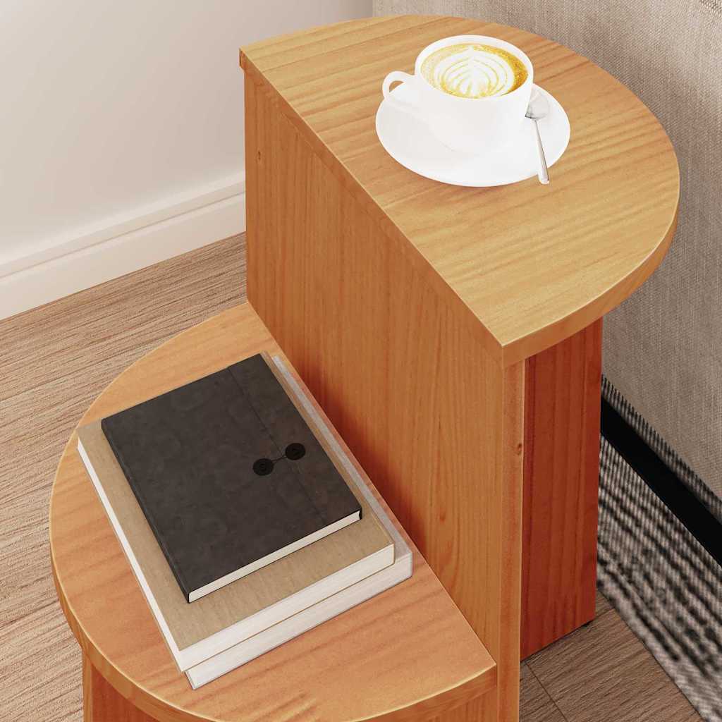 Table d'appoint Marron cire 50 x 40 x 50 cm Bois massif en pin - XIOS