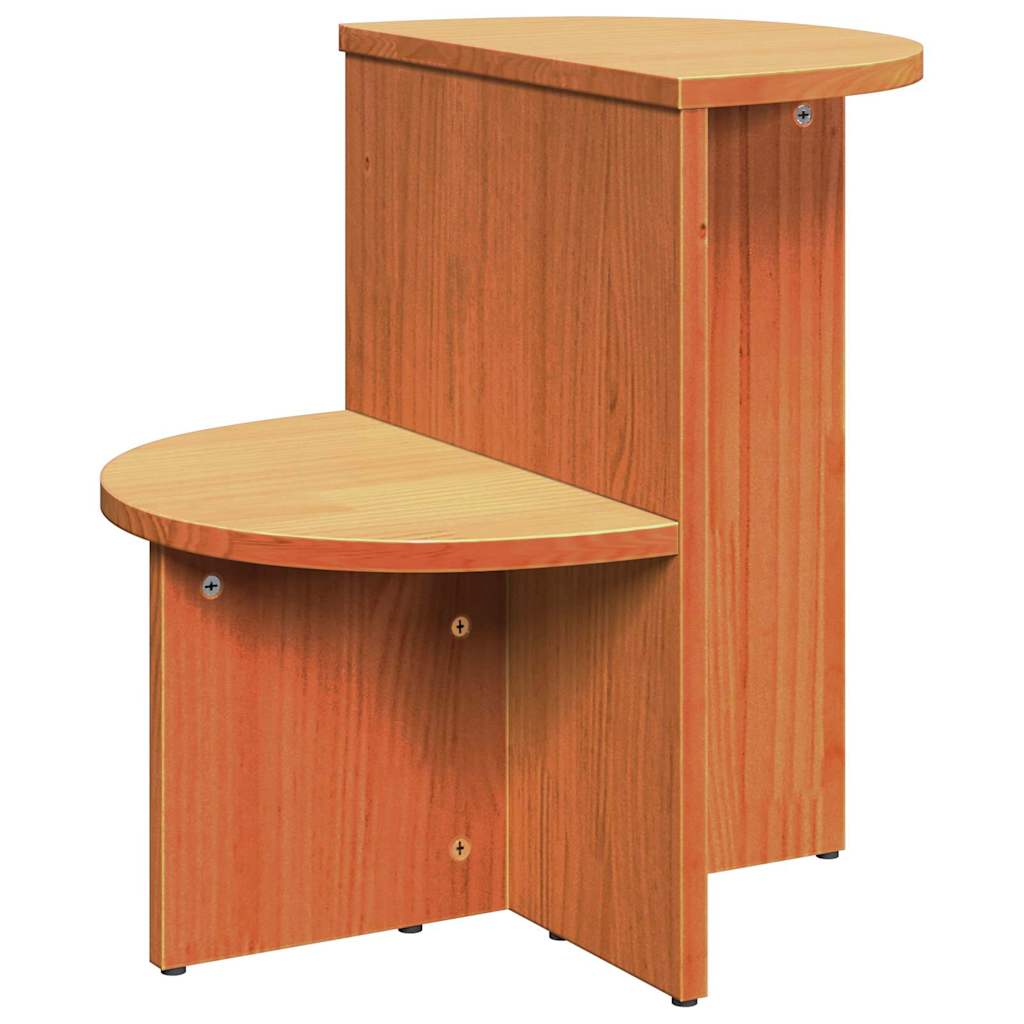 Table d'appoint Marron cire 50 x 40 x 50 cm Bois massif en pin - XIOS