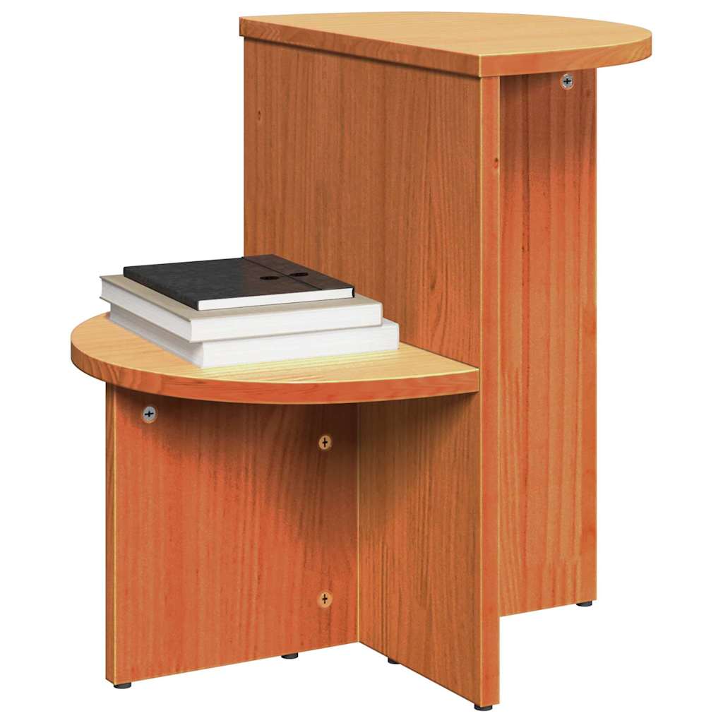 Table d'appoint Marron cire 50 x 40 x 50 cm Bois massif en pin - XIOS