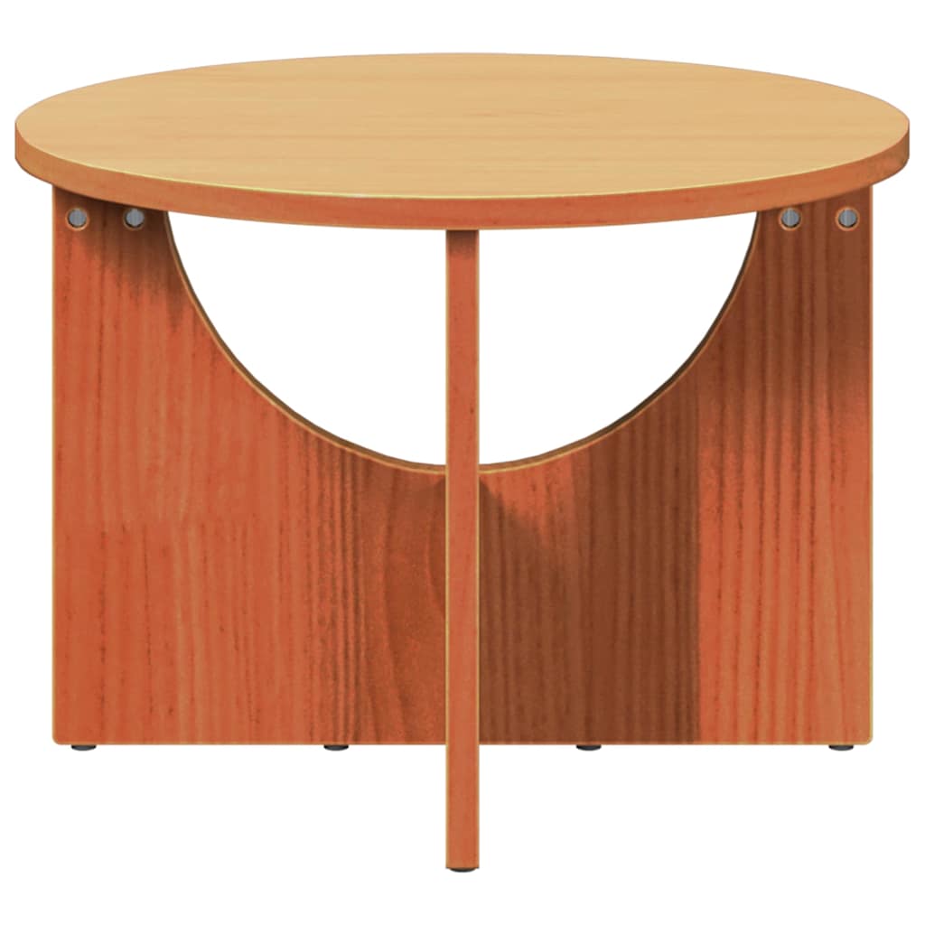 Table basse Marron cire 50 x 50 x 35 cm Bois massif en pin - XIOS