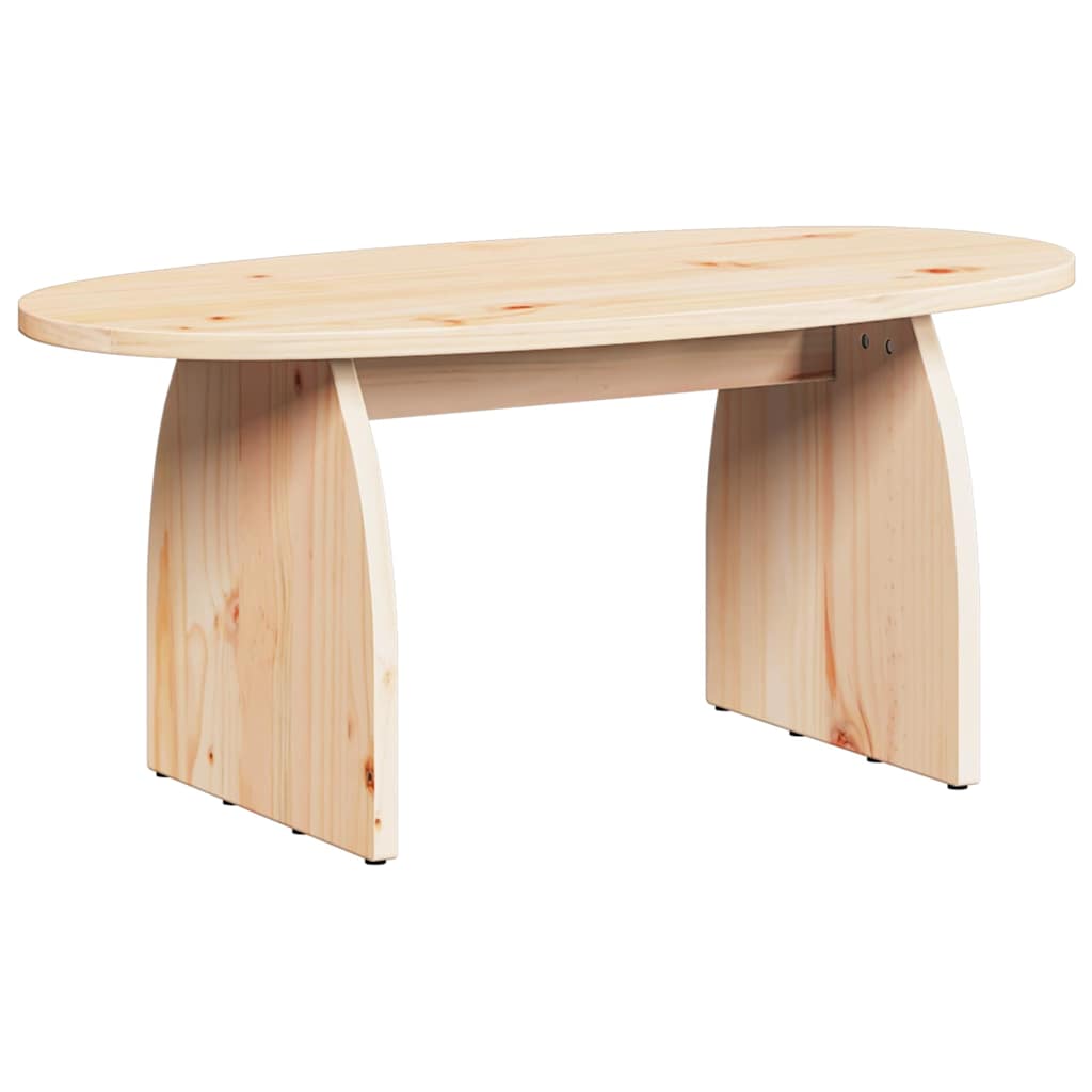 Table basse Naturel 80 x 40 x 35 cm Bois massif en pin - XIOS