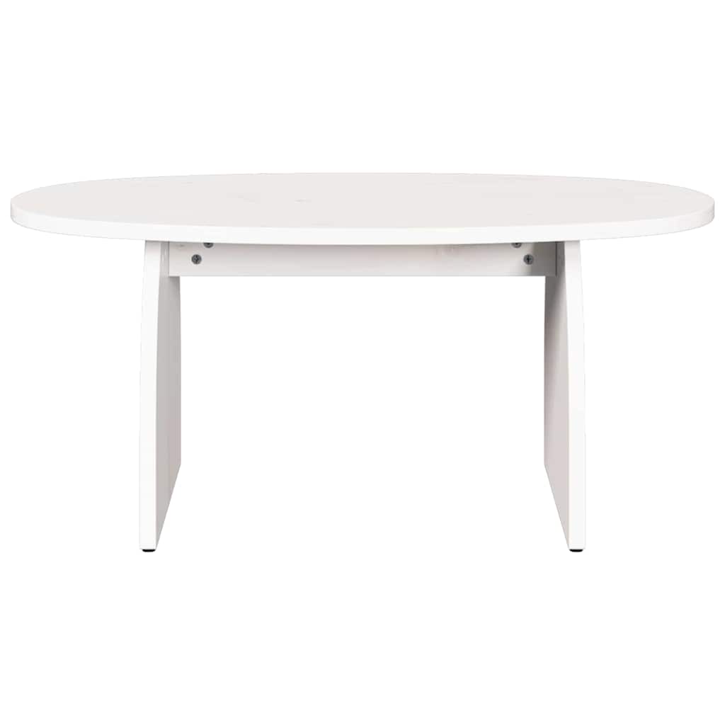 Table basse Blanc 80 x 40 x 35 cm Bois massif en pin - XIOS