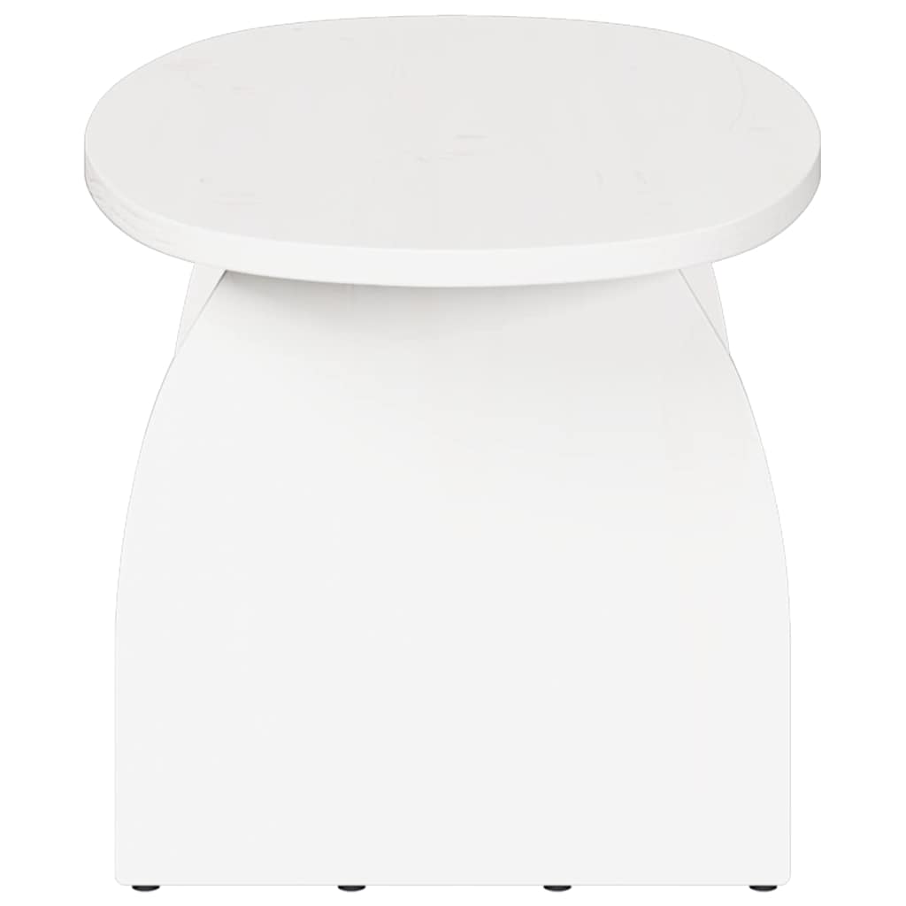 Table basse Blanc 80 x 40 x 35 cm Bois massif en pin - XIOS