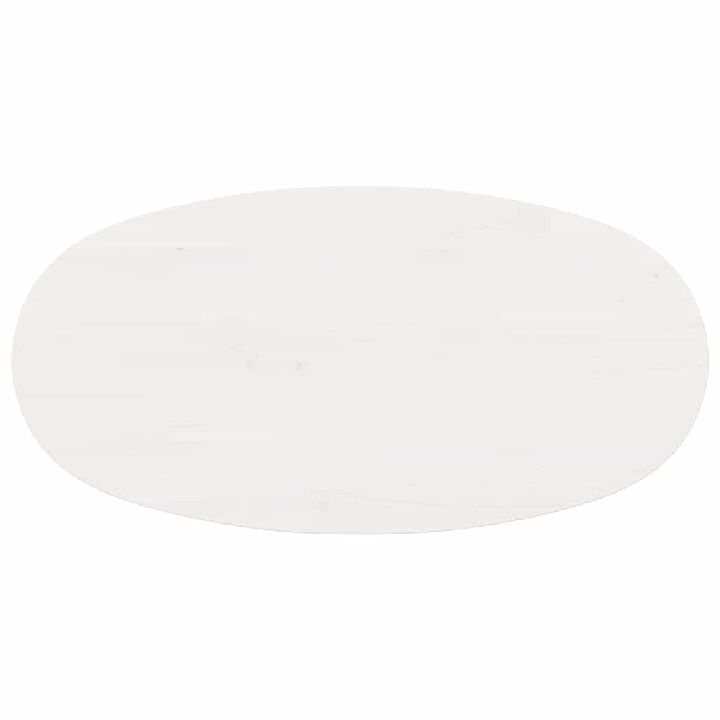 Table basse Blanc 80 x 40 x 35 cm Bois massif en pin - XIOS