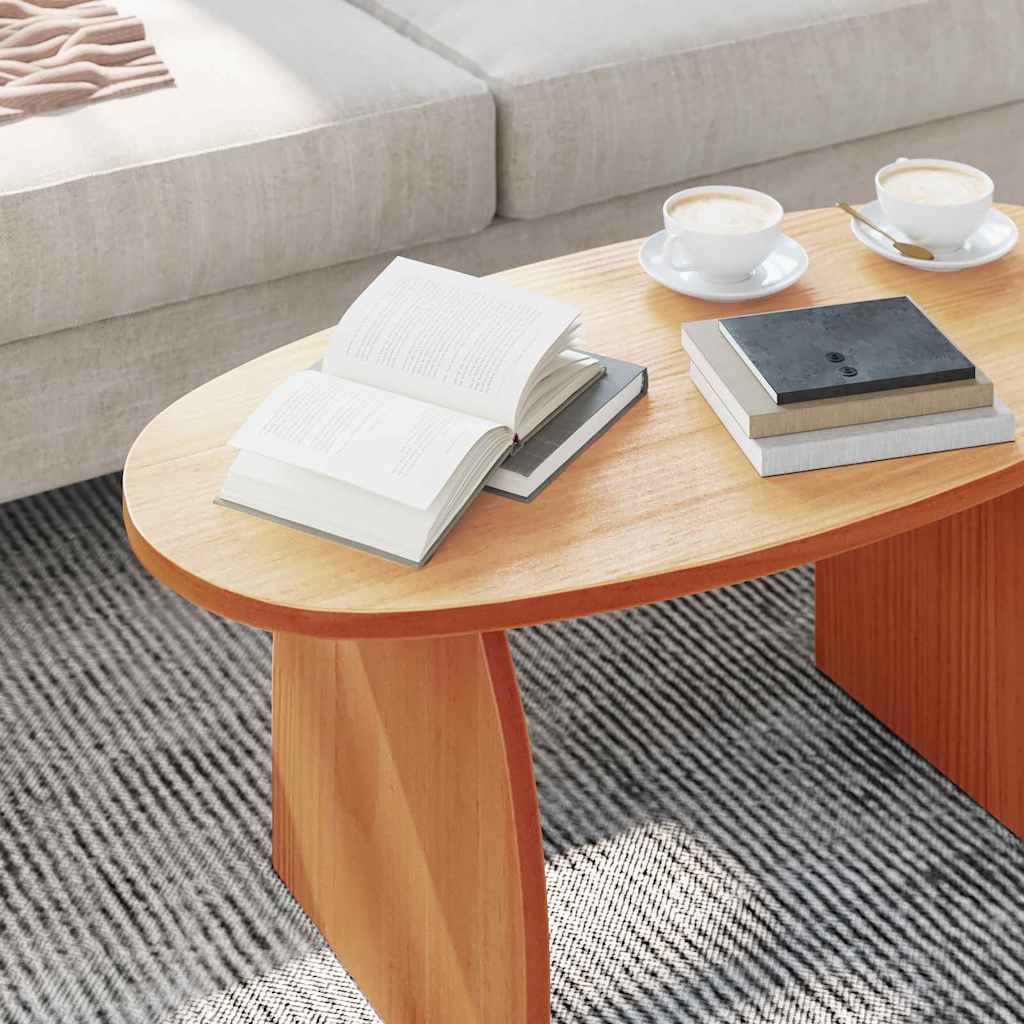 Table basse Marron cire 80 x 40 x 35 cm Bois massif en pin - XIOS