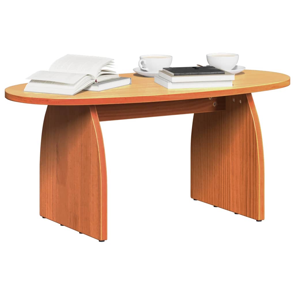 Table basse Marron cire 80 x 40 x 35 cm Bois massif en pin - XIOS