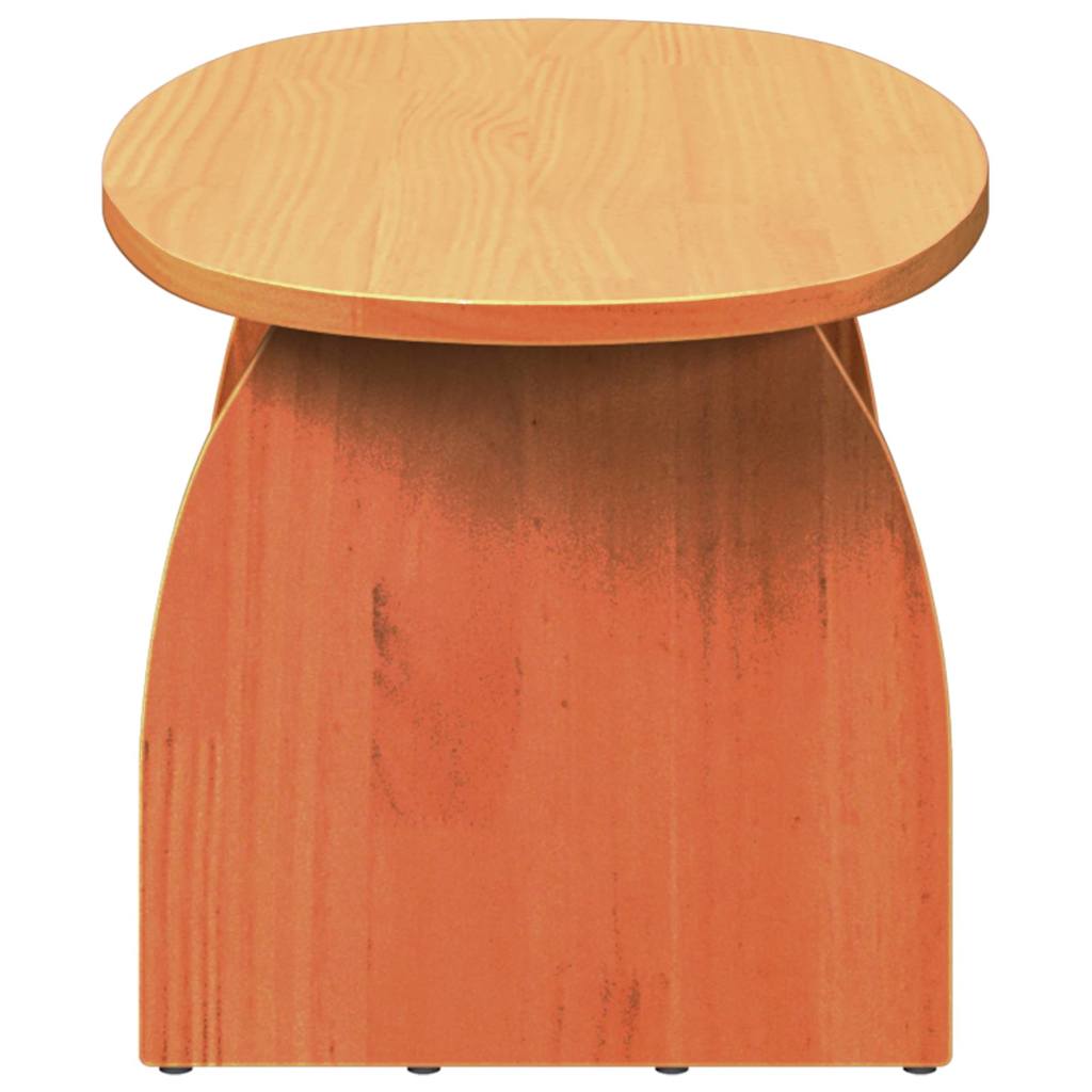 Table basse Marron cire 80 x 40 x 35 cm Bois massif en pin - XIOS