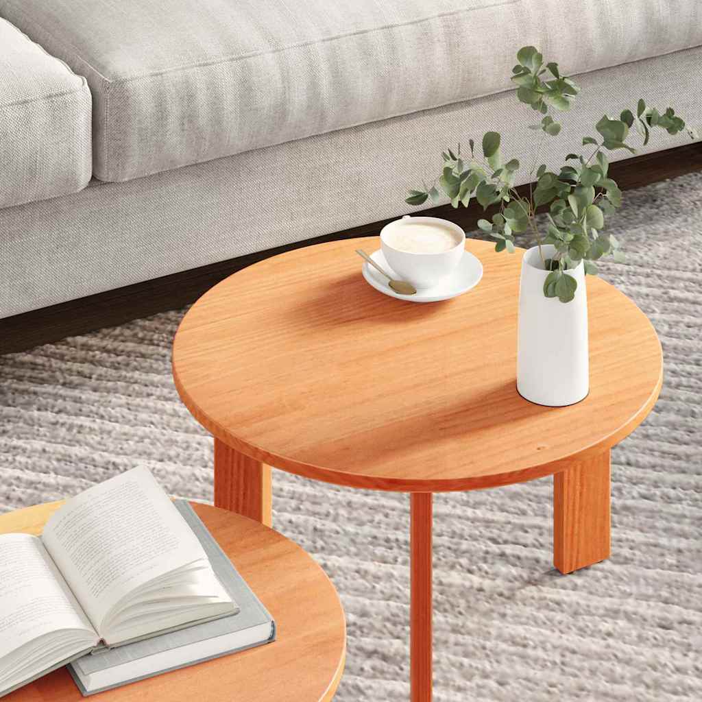 Table basse 2 pcs Marron cire 47,5 x 47,5 x 27 cm - XIOS