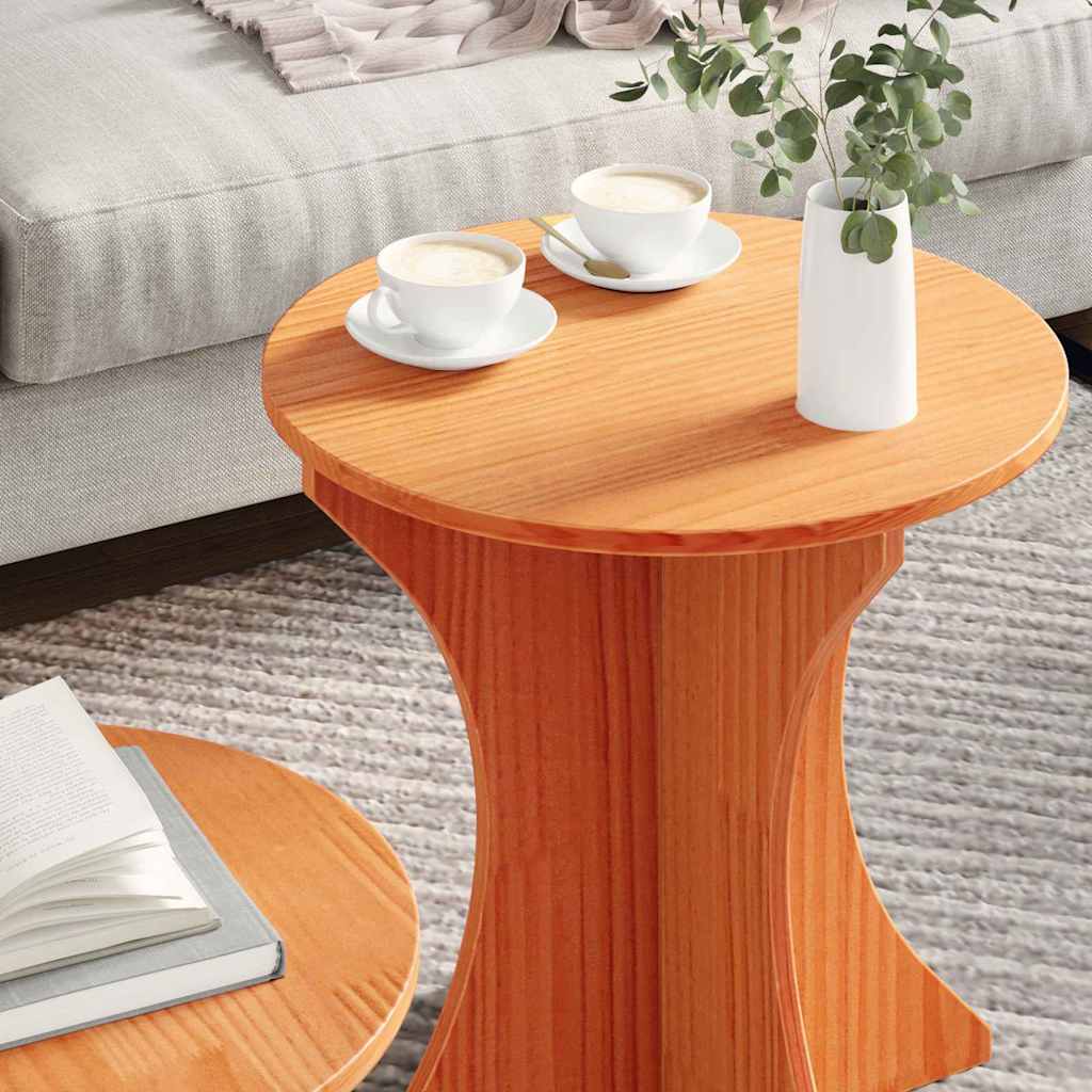 Table basse 2 pcs Marron cire 46 x 46 x 47 cm - XIOS