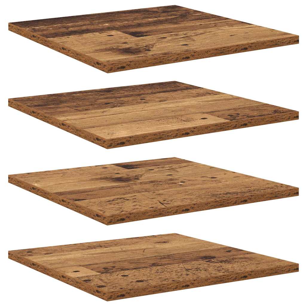 Étagère à livres 4 pcs Marron 40 x 40 x 1.5 cm - XIOS