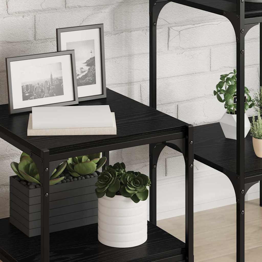 Étagère à livres 4 pcs Noir 40 x 40 x 1.5 cm Bois d'ingénierie - XIOS