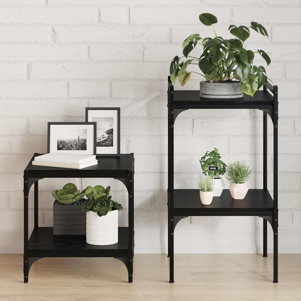 Étagère à livres 4 pcs Noir 40 x 40 x 1.5 cm Bois d'ingénierie - XIOS