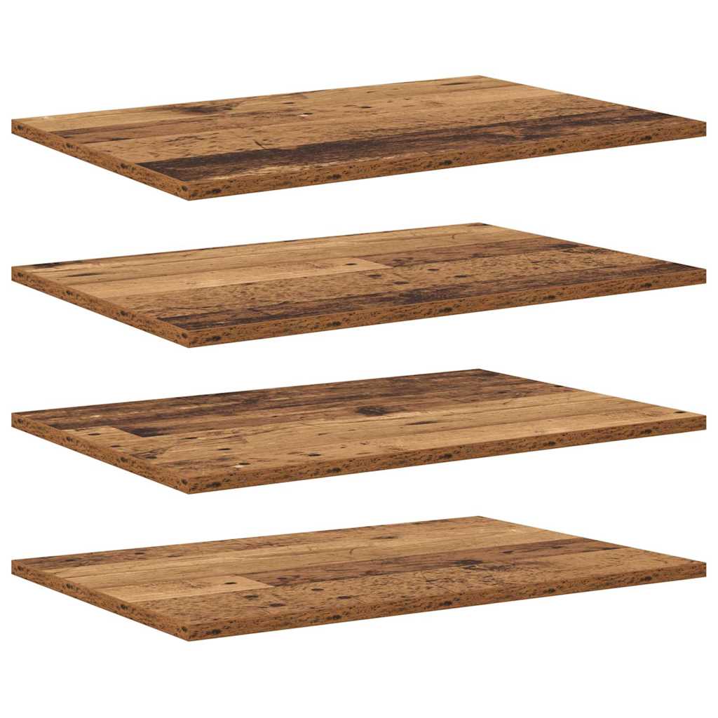 Planche d'étagère à livres 4 pcs Marron 100 x 40 x 1.5cm