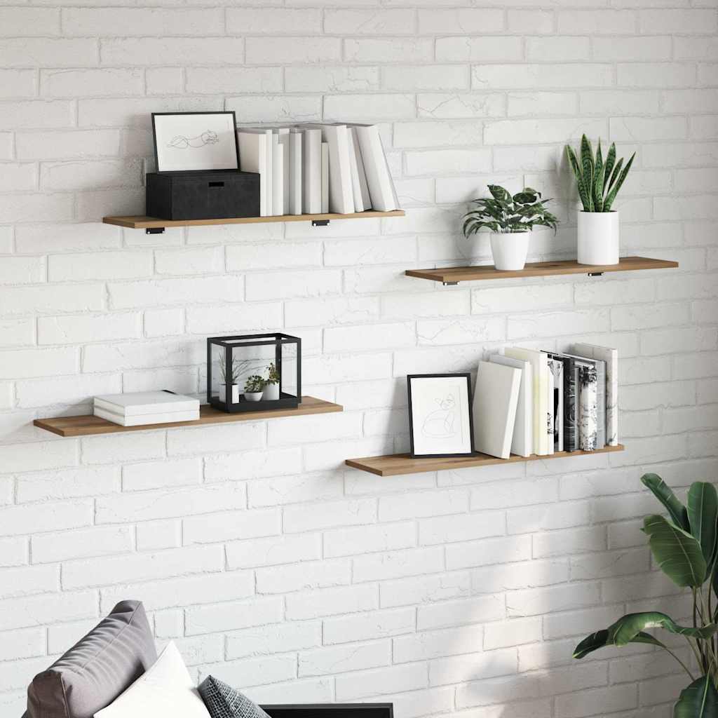 Étagère à livres 4 pcs Marron 80 x 20 x 1.5 cm - XIOS