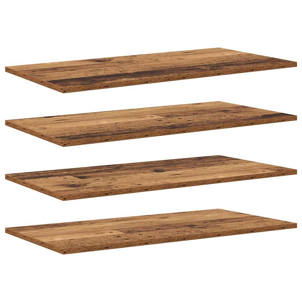 Planche d'étagère à livres 4 pcs Marron 100 x 40 x 1.5cm