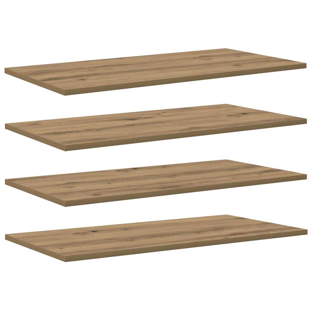 Planche d'étagère à livres 4 pcs Marron 100 x 40 x 1.5cm