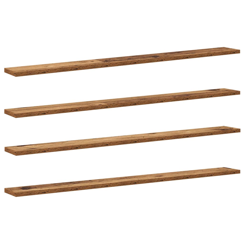 Étagère à livres 4 pcs Marron 100 x 10 x 1.5 cm - XIOS