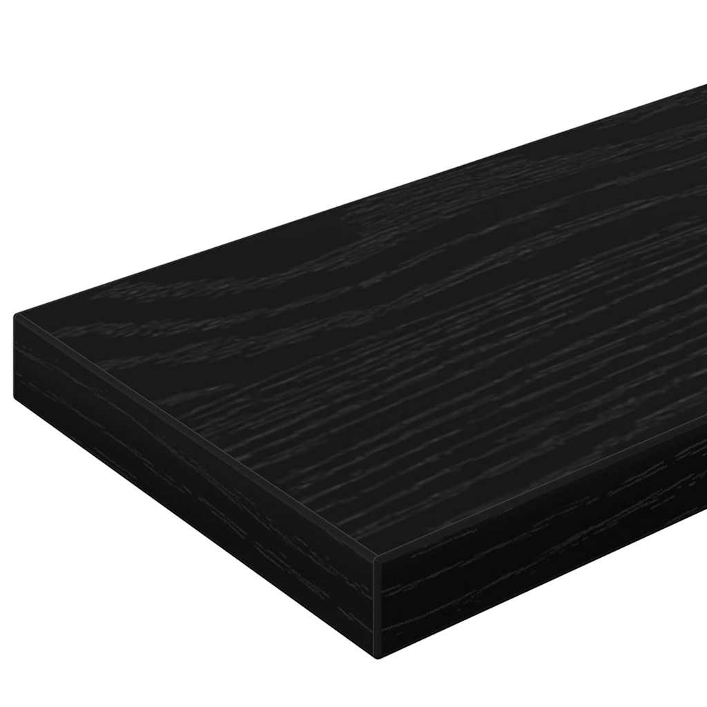Étagère à livres 4 pcs Noir 100 x 10 x 1,5 cm Bois d'ingénierie - XIOS