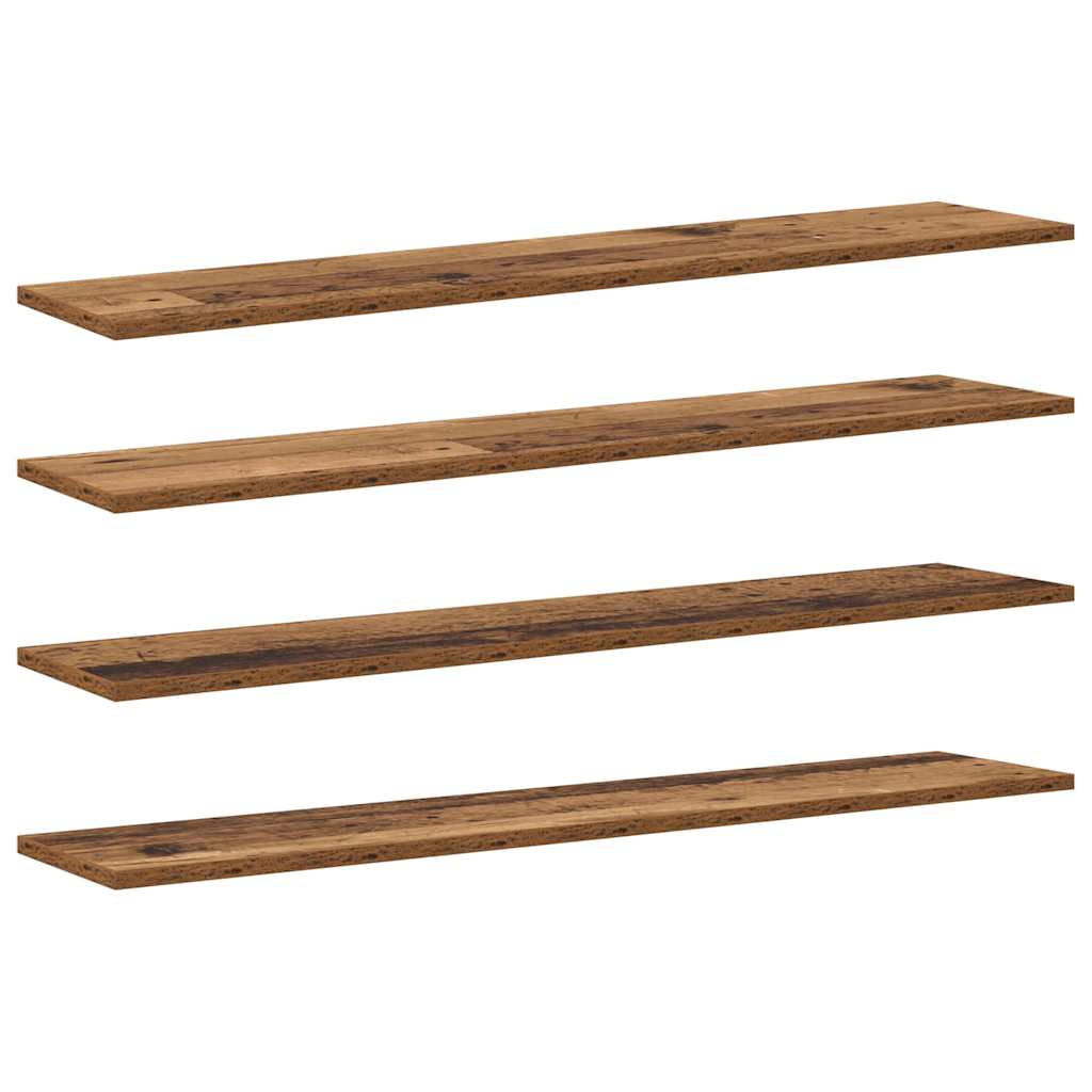 Planche d'étagère à livres 4 pcs Marron 100 x 40 x 1.5cm