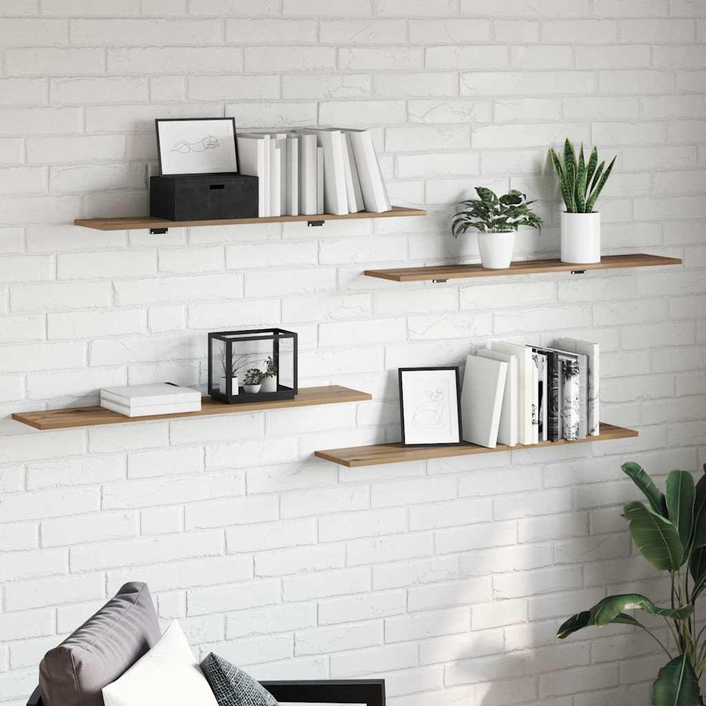 Planche d'étagère à livres 4 pcs Marron 100 x 40 x 1.5cm