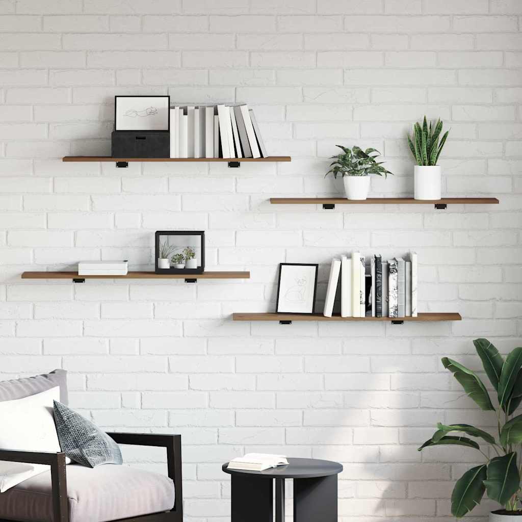 Étagère à livres 4 pcs Marron 100 x 20 x 1.5 cm - XIOS